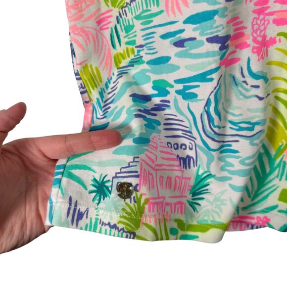 Lilly Pulitzer Halee Scoop Neck Top Private Island Preppy Vacation Womens XS - Picture 4 of 7